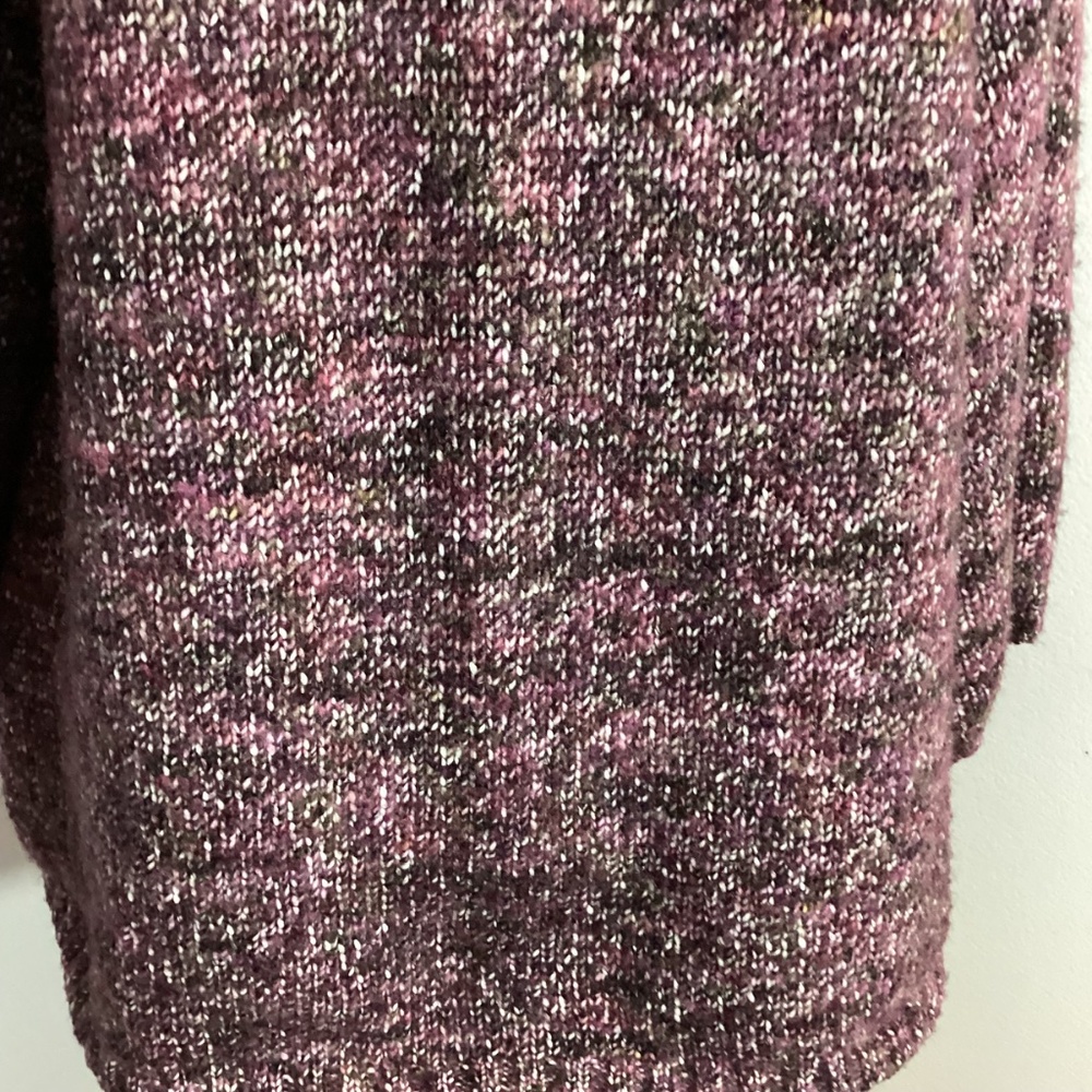 VTG TWEEDS WOMAN PLUS 2X SWEATER SHORT CARDIGAN PLUM SPECKLED - Picture 11 of 13
